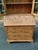 Vintage Country Pine Secretary Desk With Glass-Front Bookcase For Sale - Image 4 of 12