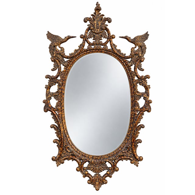 LaBarge Chinese Chippendale Style Gilded Faux Tortoise Mirror - 74 Inches For Sale - Image 10 of 10