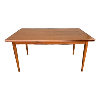 Vintage Mid Century Danish Modern Teak Dining Table From Skovmand and Andersen For Sale