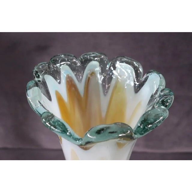 1960s Vintage Italian Tall Vase in Murano Art Glass, 1960s For Sale - Image 5 of 10