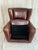 1990s Baxter Italian Brown Leather Club Armchair – Modern Sculptural Lounge Chair For Sale - Image 14 of 14