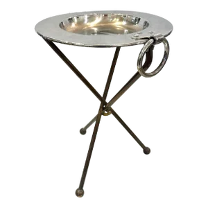 Neoclassical Style Brass & Nickeled Metal Gu?©ridon / Collapsing Side Table