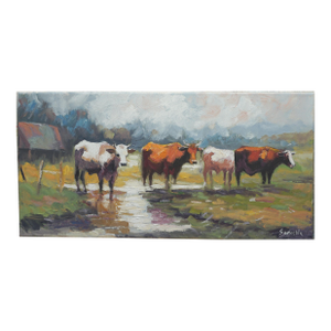 Original Oil Painting of Cows