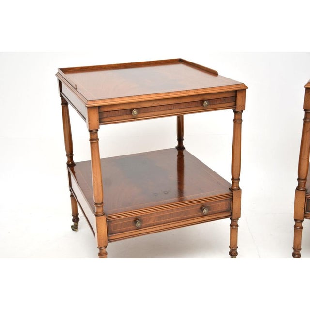 Vintage Georgian Style Inlaid Side Tables, 1950, Set of 2 For Sale - Image 11 of 13