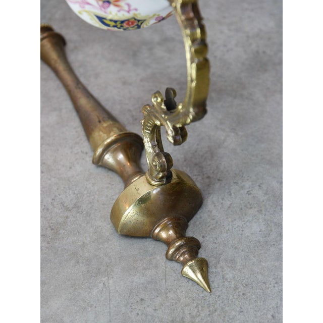 Mid-Century Italian Brass and Ceramic Sconces, Set of 2 For Sale - Image 5 of 13