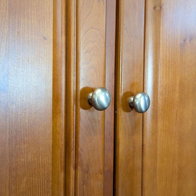 Wood Stanley Furniture Cherry Door Chest / Armoire Cabinet For Sale - Image 7 of 11