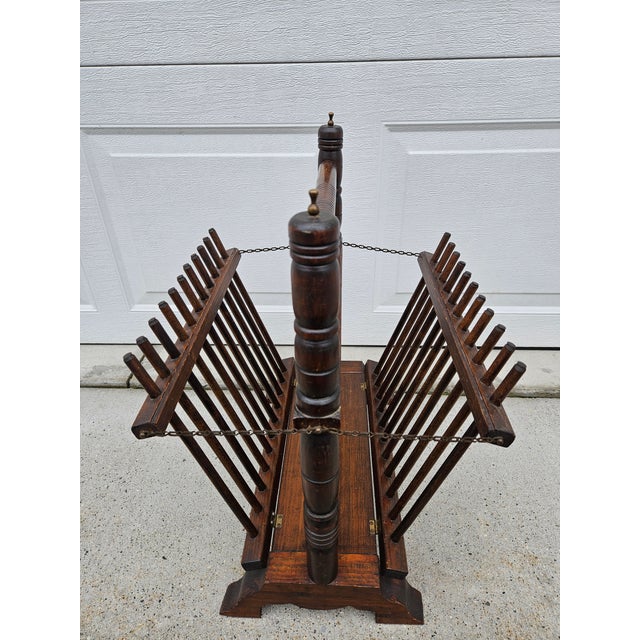 1930s Arts and Crafts Wooden Magazine Rack For Sale - Image 9 of 15