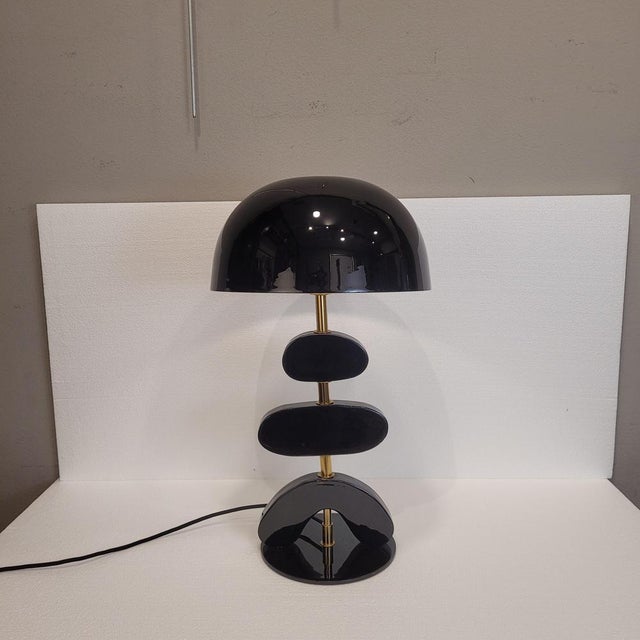 Livello Table Lamp in Lacquered Wood and Metal from Chehoma, France, 2010s For Sale - Image 4 of 17