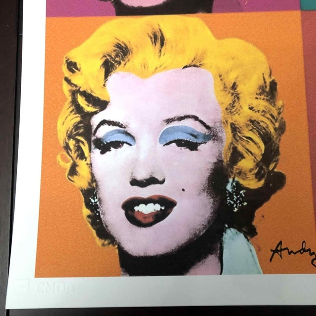 Lithograph "Marilyn Monroe" Signed of the plate and numbered by hand Limited Edition of 500 pieces Each piece is...