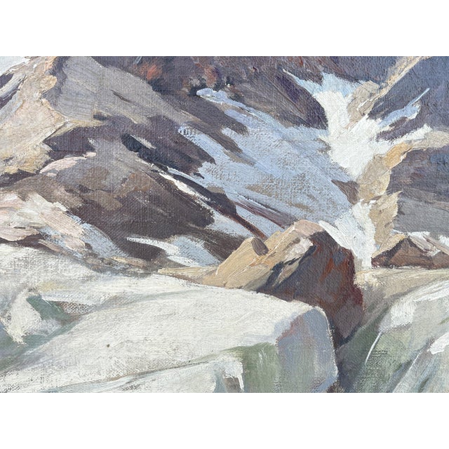 Brown Karl Böttner, Mont Blanc, Oil Painting on Panel, 1939 For Sale - Image 8 of 13