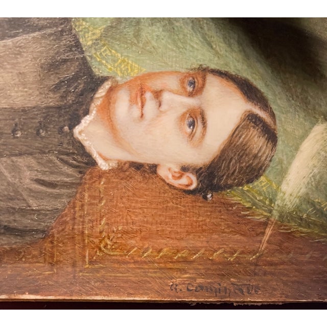 Portraiture Antique Portrait Miniature of a Lady For Sale - Image 3 of 5