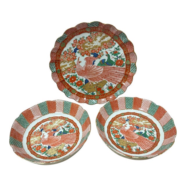 1970s Japanese Plates- Set of 3 For Sale