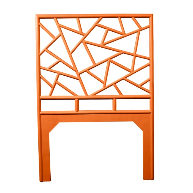 Not Yet Made - Made To Order Tiffany Headboard Twin - Orange For Sale - Image 5 of 5