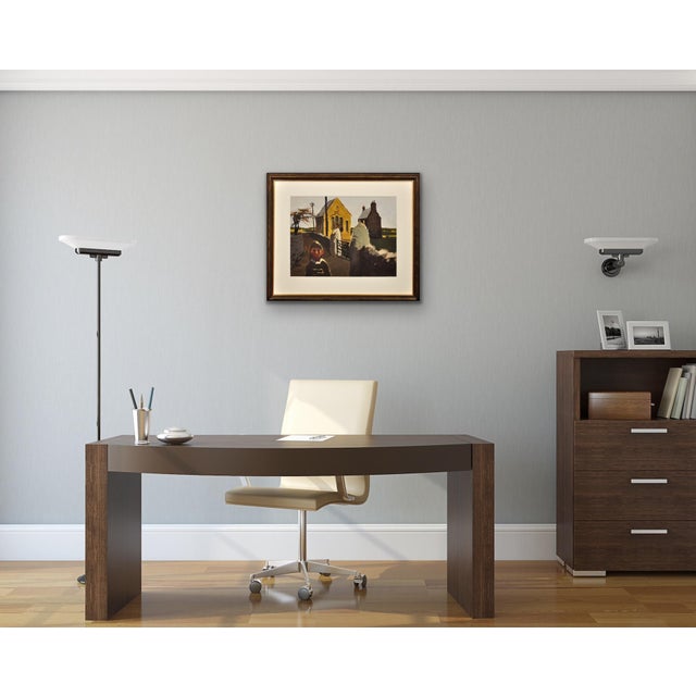 Donald McIntyre, Girl and Chapel, North Wales, 1980s, Oil on Card For Sale - Image 17 of 18