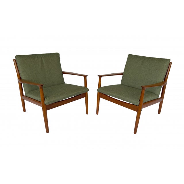Mid-Century Modern Pair of Mid 20th Century Danish Teak Armchairs For Sale - Image 3 of 4
