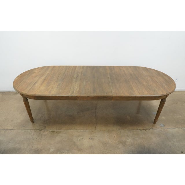Restoration Hardware Rh Vintage French Fluted-Leg Extension Dining Table For Sale - Image 4 of 14