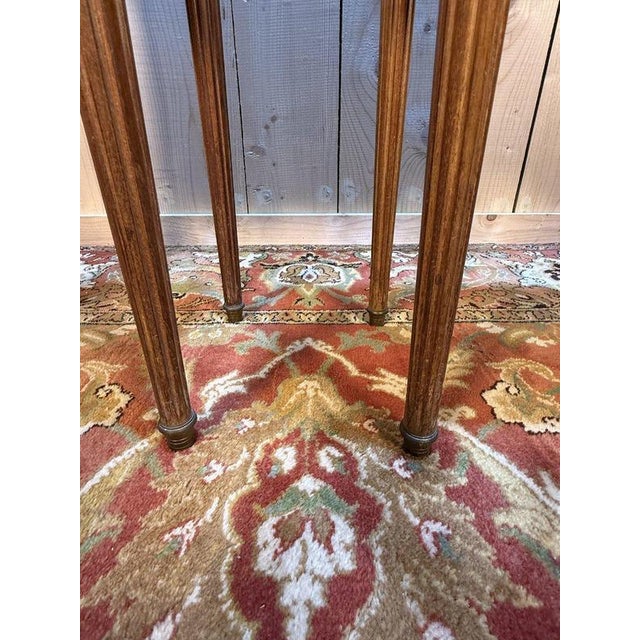 Louis XVI Style Bedside Tables in White Marble, Set of 2 For Sale - Image 9 of 10