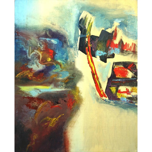 Unknown The Golden Gate Bridge and Coastal Highway Abstract Expressionist 1970s For Sale - Image 4 of 4