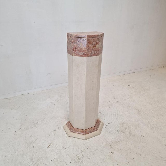 Italian Marble Pedestal, 1980s For Sale - Image 4 of 15