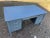 Stone Gray 1950s Vintage Mid Century Modern Metal Tanker Desk For Sale - Image 8 of 12