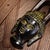 Metal Vintage Bronze Buddha Head Padlock With Key and Auspicious Symbols For Sale - Image 7 of 9