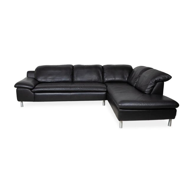 Black Leather Corner Sofa from Willi Schillig For Sale - Image 13 of 15