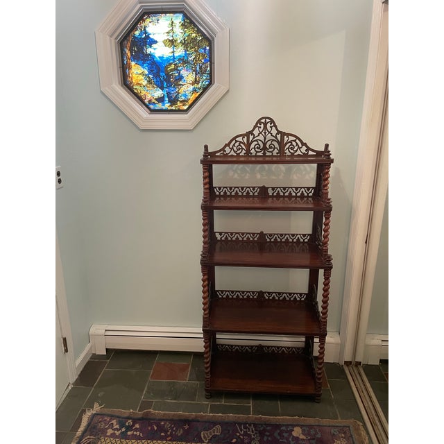 Victorian Antique Victorian Style Etagere Bookcase For Sale - Image 3 of 12