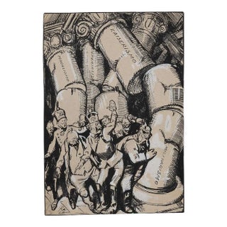 Gabriele Galantara - Cover for L'asino - Drawing - Early 20th-Century For Sale