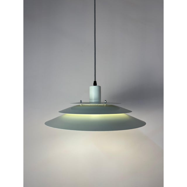 White Louvered Lamp with Marbled Glass from Jeka For Sale - Image 3 of 11