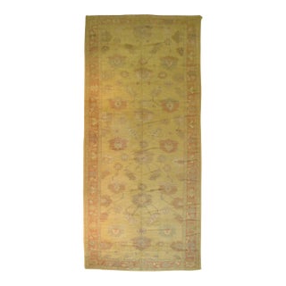 Vintage Zabihi Collection Inspired Corridor Size Turkish Oushak Rug - 7'1" x 20'9" For Sale