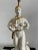 1930s Revival Style White & Gold Porcelain Male Figural Table Lamp For Sale In Miami - Image 6 of 10