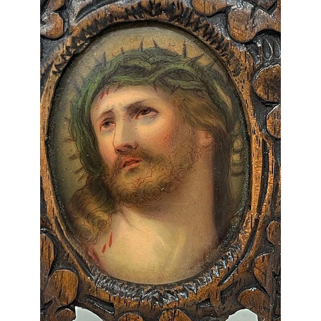 19th Century Miniature Portrait of Jesus Christ, Germany For Sale - Image 4 of 9