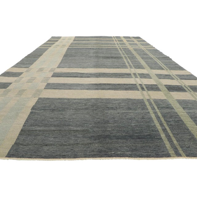 Contemporary Modern Plaid Tartan Rug With Ivy League Style, 08'01 X 14'10 For Sale - Image 3 of 9