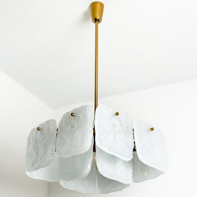 Kalmar Glass and Brass Light Fixtures by J.T Kalmar, Austria, 1960s For Sale - Image 4 of 18