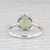 New 1.60ctw Round Peridot Diamond Halo Ring 14k White Gold Size 6.5 Engagement For Sale - Image 4 of 8