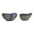 Organic Form Glazed Pottery Bowls Signed Cata - Set of 2 For Sale