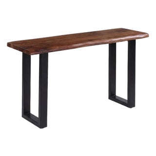 Avritha Rectangular Wooden Console Table by Loomlan For Sale