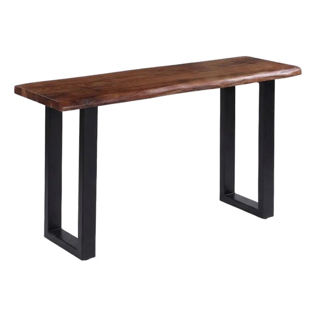 Avritha Rectangular Wooden Console Table by Loomlan For Sale