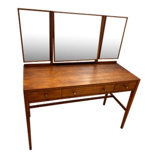 1950s Mid Century Triple Mirror Vanity by Loughborough Furniture For Sale