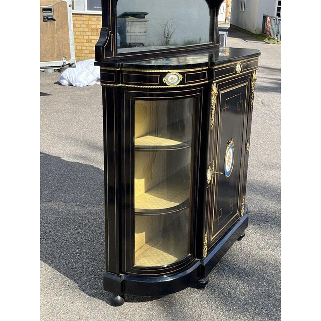 Victorian French Empire Credenza with Porcelain Plaques For Sale - Image 17 of 18