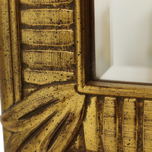 Hollywood Regency Bevelled Gold Mirror from Deknudt, 1970s For Sale - Image 16 of 18