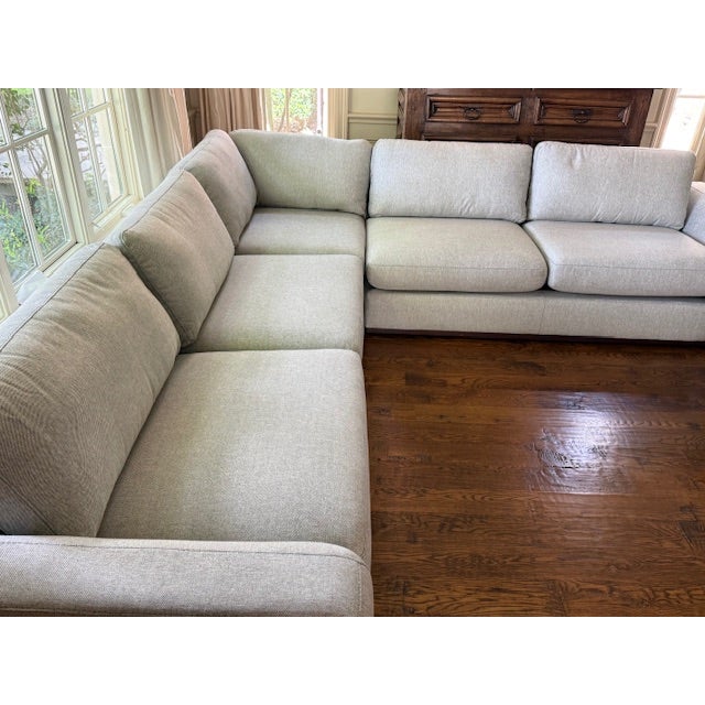 Four Hands Colt 3-Piece 10' X 10' Sectional in Salt and Pepper Performance Polyester For Sale - Image 12 of 15