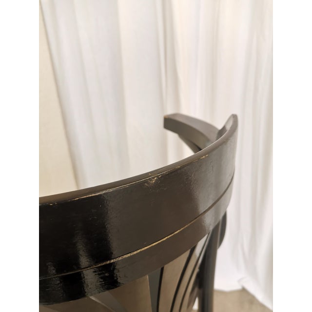 Mid-Century Black Bentwood Bar Chair in the style of Thonet, 1970s For Sale - Image 6 of 18