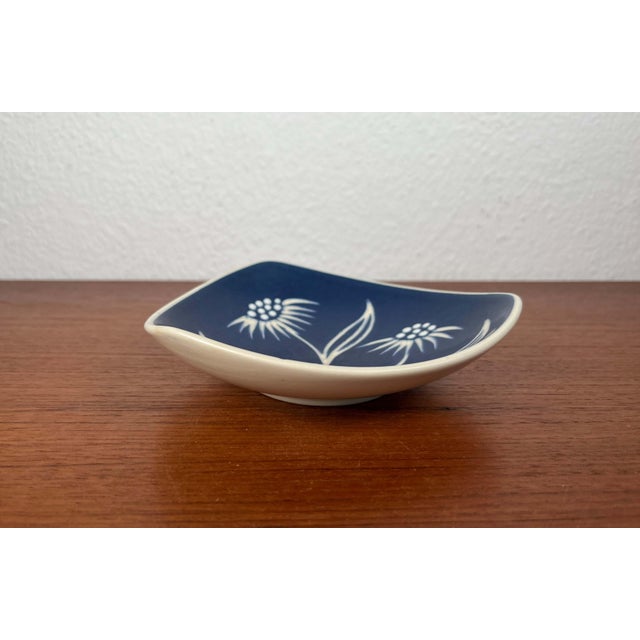 Mid-Century Modern Danish Model 2071 Studio Pottery Bowl with Flower Design from Søholm, 1960s For Sale - Image 9 of 13
