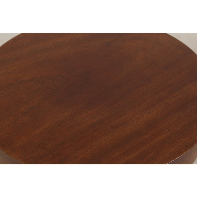 Wood Mahogany Round Plant Lamp Stand by Baker For Sale - Image 7 of 13