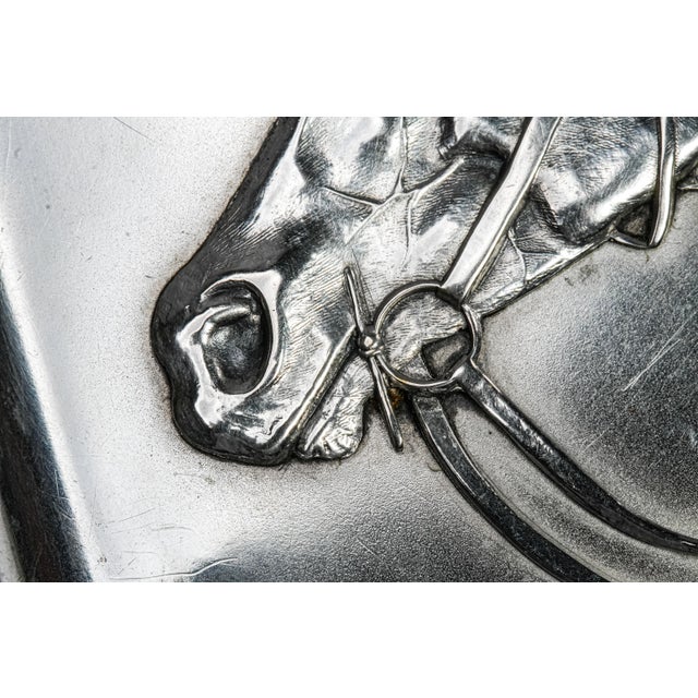 Early 20th Century Wonderful High Relief European 800 Antique Silver Horse Equestrian Cigarette Case Tobacciana For Sale - Image 5 of 16