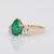 Gia Certified Colombian Emerald & Natural Diamond Ring: Solid 14k Gold, Pear Cut, Size 6.75 For Sale In Columbus - Image 6 of 9