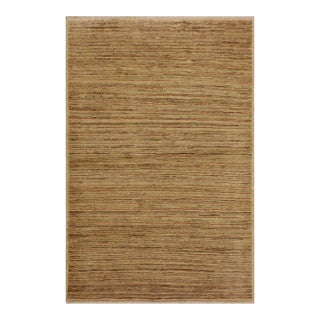 Boho Chic Gabbeh Beige/Rust Wool Rug - 4'2'' X 5'9' For Sale