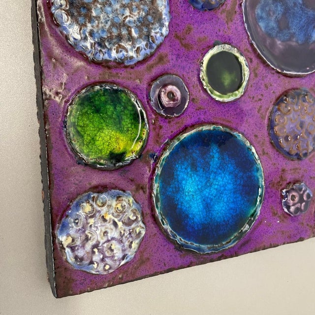 Ceramic Fat Lava Ceramic Urania Wall Plate Element from Ceramano, Germany, 1970 For Sale - Image 7 of 18