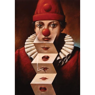 Rafal Olbinski, Clown of Many Faces, 2000s, Giclee Print For Sale